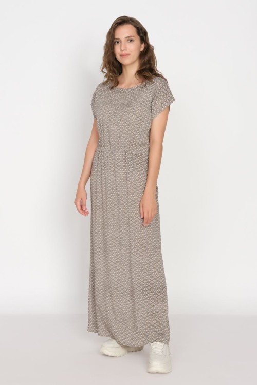 2-620-2 Платье женское Бежевый абстракция