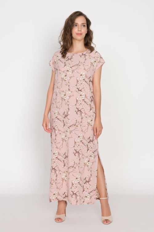 2-620-3 Платье женское Розовый цветы