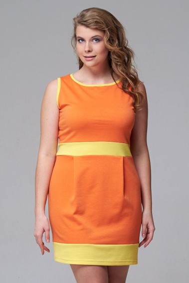 2-579 Платье женский Оранжевый нет